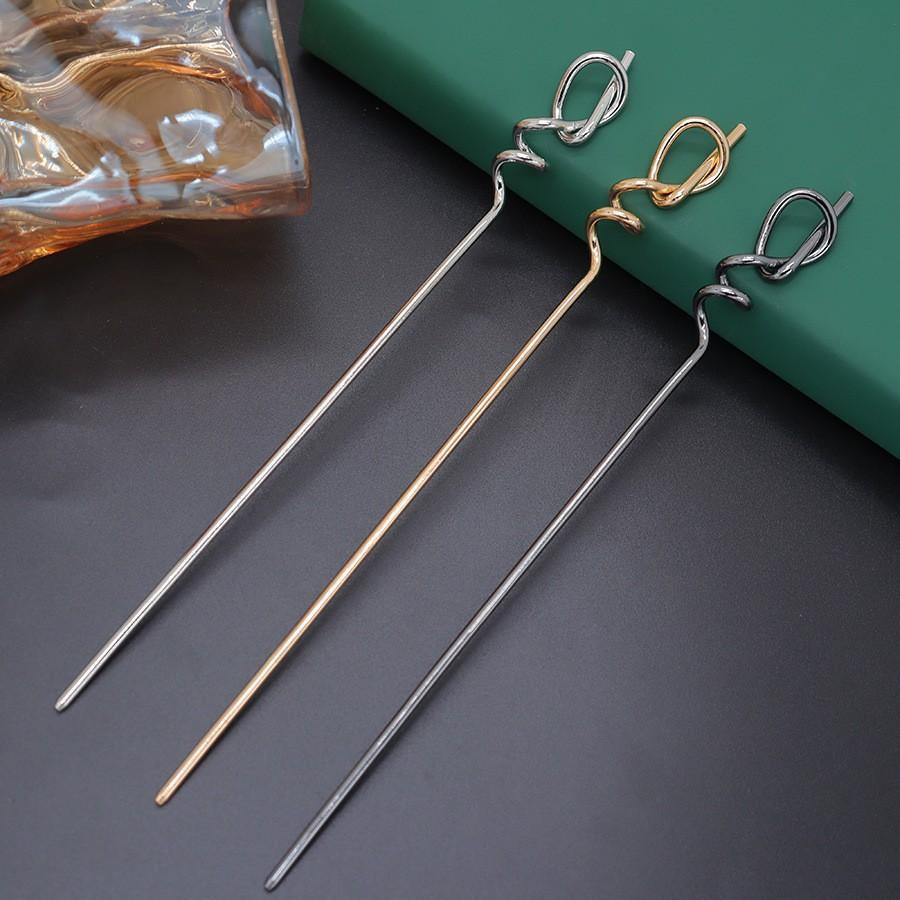 Twist Knot Winding Coil Hair Hairpin Cold Wind Niche Hairpin Simple Modern Feeling Coil Hair Accessories