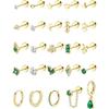 Bobisty 1PC Flat Back Earrings for Women Hypoallergenic Surgical Steel Earrings for Sensitive Ears 20G Cartilage Small Stud Hoop