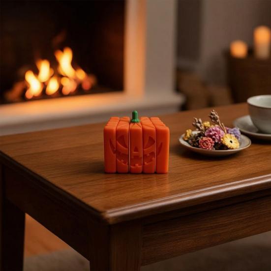 3D Printed Pumpkin Fidget Toy, Spooky Halloween Pumpkin Anxiety Relief Sensory Toy for Stress Relief, Halloween Party Supplies
