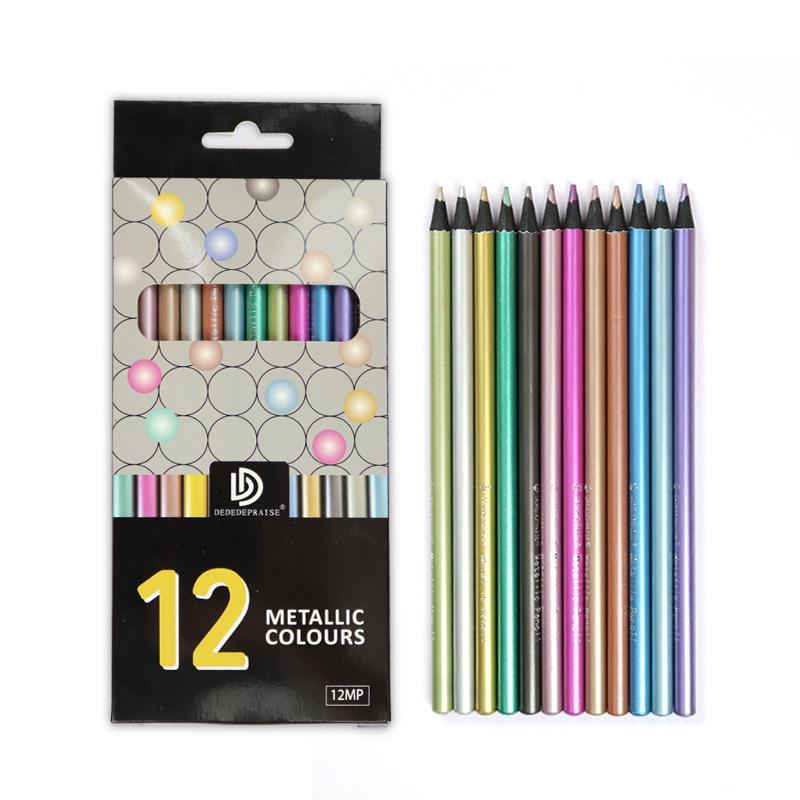 

Special Edition Metallic & Art Colored Pencils Set - 36 Vibrant Colors for Drawing, Coloring & Doodling 2B Pencil
