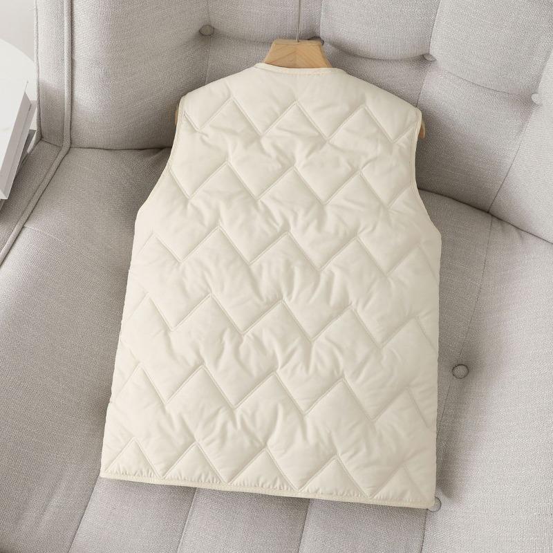 Winter Women Vest Cotton Lightweight Warm Slim Casual Outerwear Jacket