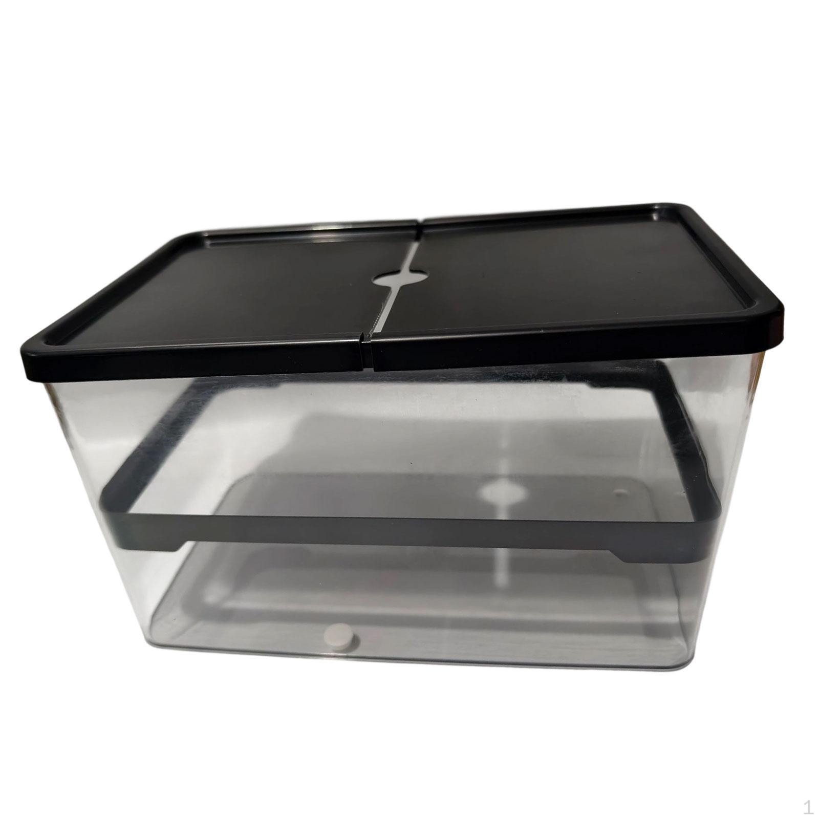 

Компактный террариум для разведения черепах с крышкой для рабочего стола - Подходит для черепах и крабов чёрный