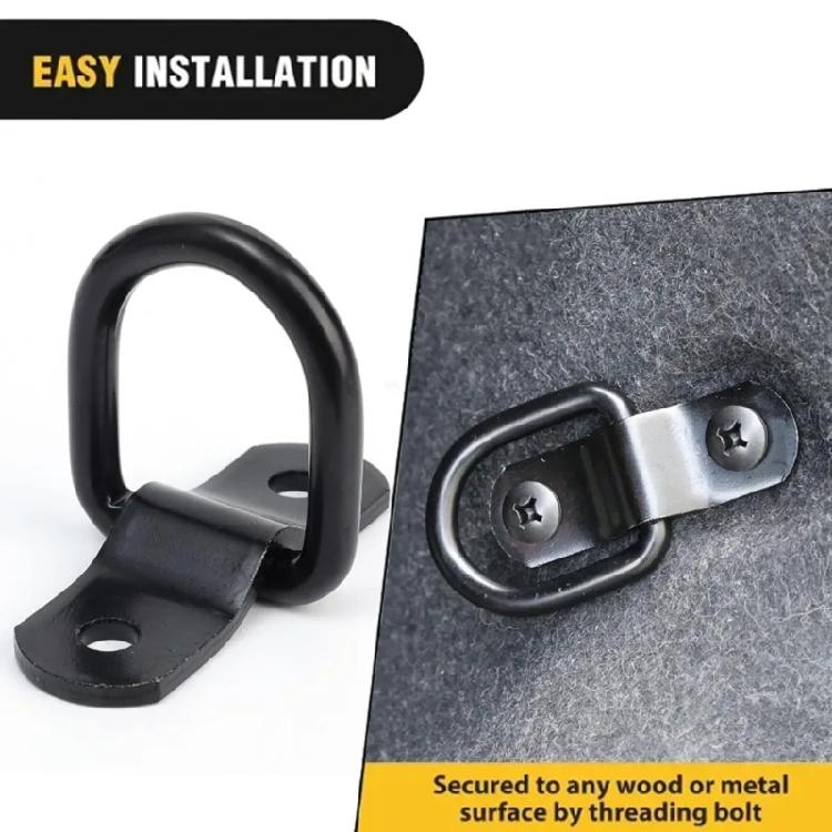 D Rings Trailer Hook Quick Install Trailer Tie Down Anchors For Heavy Load Transport Corrosion Resistant Material