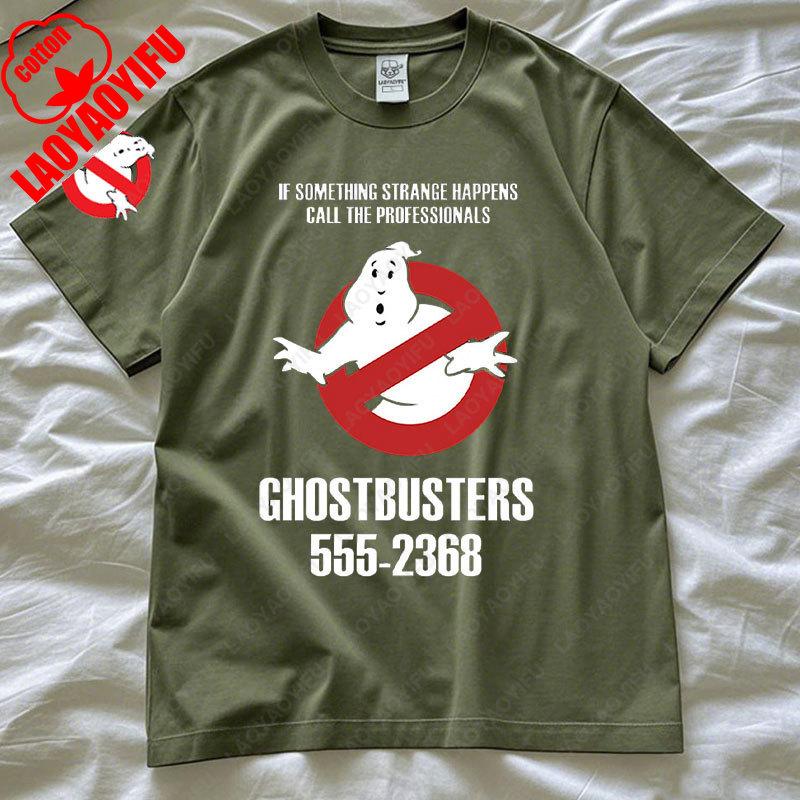 Classic Movie Ghostbusters Tshirt Men Women Cotton Tees Vintage 90's Retro Graphic Print Streetwear Summer Regular Short Sleev