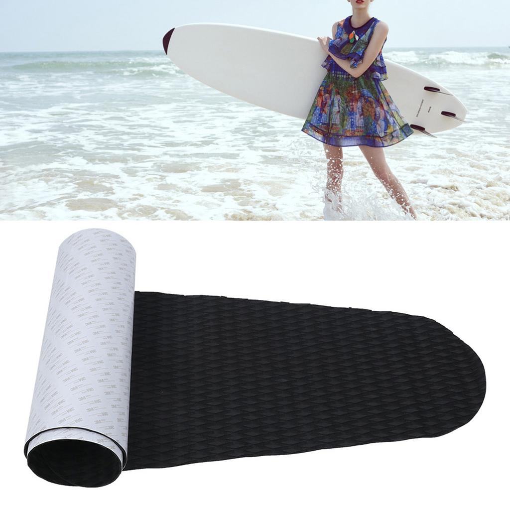 EVA Anti-Rutsch-Pad Rautenmuster mit Klebeband für Deck Surfbrett (schwarz)