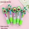 Cartoon Four-Color Ballpoint Pen - Cute Mini Oil Pen for Elementary Students, Learning Stationery, School Rewards, and Gifts