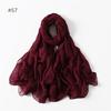 58 Colors Women Candy Color Voile Scarf Plain Solid Pashmina Female Warm Cotton Viscose Scarves Blanket Shawls And Wraps Bufanda