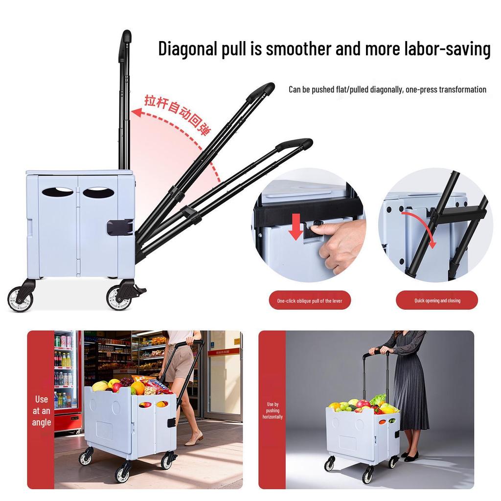 Aluminum Alloy Folding Lightweight Shopping Cart Trolley