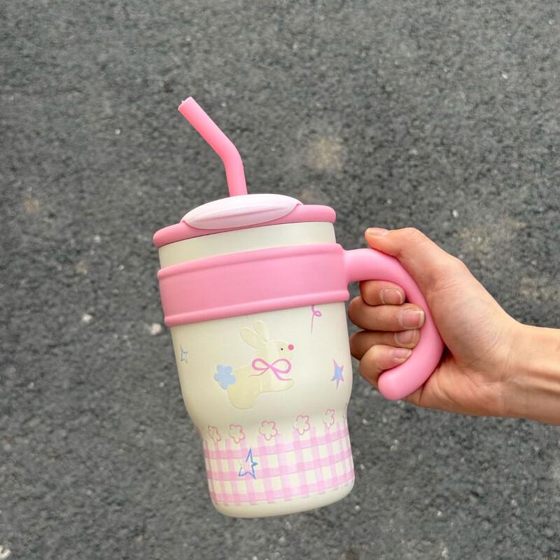 MRSIKEY Cartoon Insulated Straw Tumbler