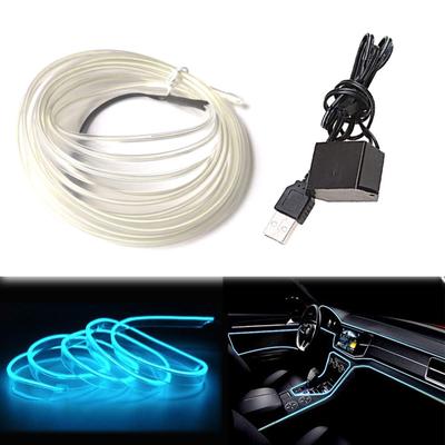 USB EL Wire 10 M/5 M/3 M Flexible Neon Light Tube DC 5V Neon Tube Lights Car Interior Trim Light Strip For Interior Trim Decorative