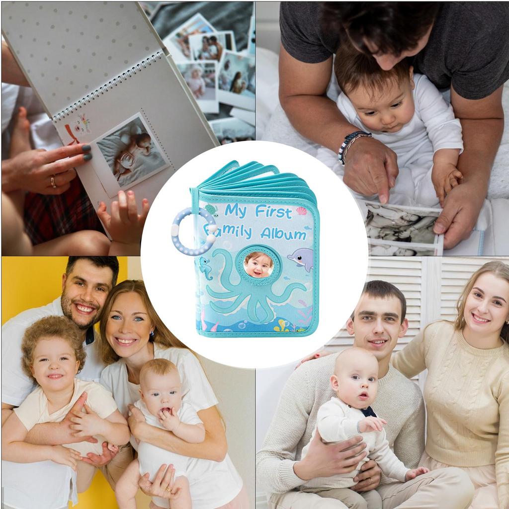 Photo Album For Kids Early Childhood Memory Keeper Soft Cloth Memory Photo Book For Parents Multigenerational Households