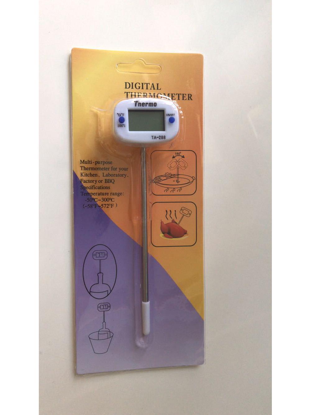 TA288 Coffee Pen-Style Digital BBQ Thermometer - Needle Probe for Food, Liquid, Oil