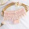 Layered Cake Design Lace Panties Bow Mesh Sweet Lace Briefs Romantic Women's Underwear  Daily Wear