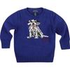 Polo Kids Printed Crew Neck Fitted Pullover Sweater Kids Sweater Blue 323920667-001