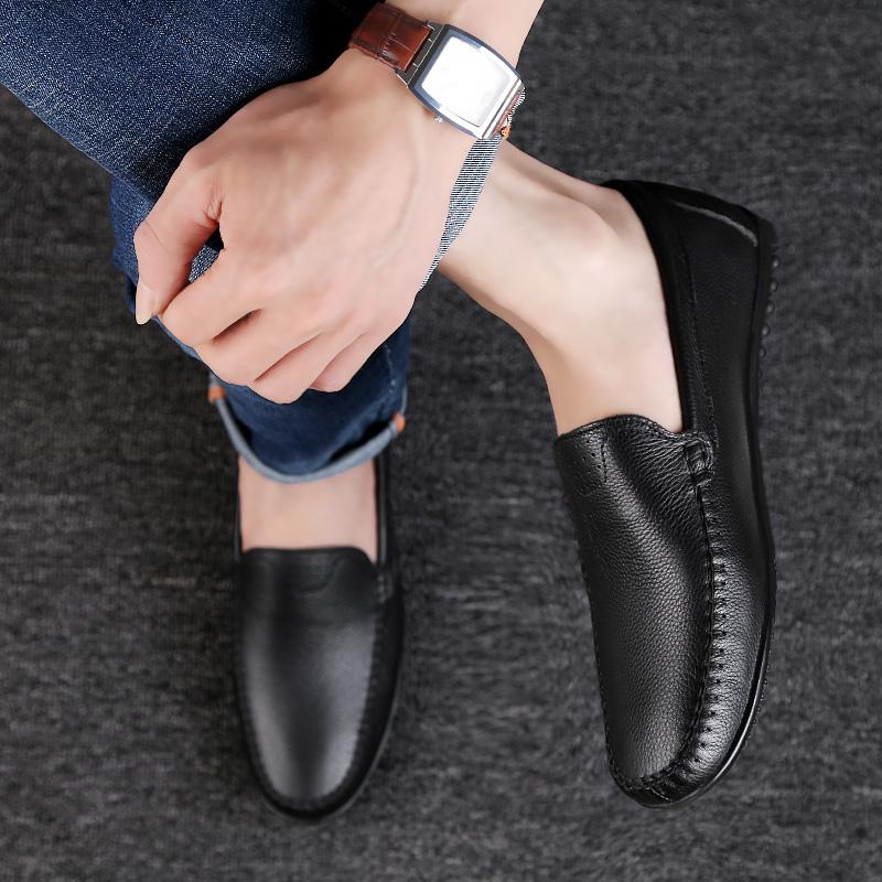 Fashion Handmade Men Casual Shoes Mens Slip On Flats 2024 New Men's Monk Strap Shoes Genuine Leather Fashion Wedding Dress Shoes Men