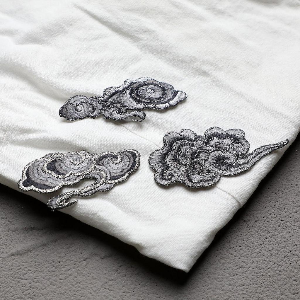Dunhuang Auspicious Clouds Embroidery Cloth Patch Set for DIY Clothing Repair and Decoration