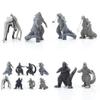 Coleção de Figuras de Ação de PVC Godzilla Kong Kim Batalha Dinossauro Oito Peças Para Crianças e Decoração