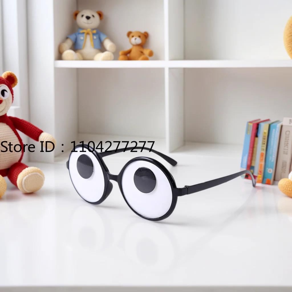 Funny Glasses Cosplay Eyeball Rolling Glasses Halloween Novelty Costumes Accessories For Carnival Fancy Dress Christmas Party чёрный