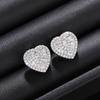 Love Jewelry Women, Micro-inlaid Zircon Exquisite Earrings, Heart-shaped Lady Popular Earrings
