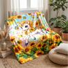 Starry Unicorn Wonder Theme Blanket Lightweight Warm Flannel Blanket Decorative Throw Blanket for Home Decoration