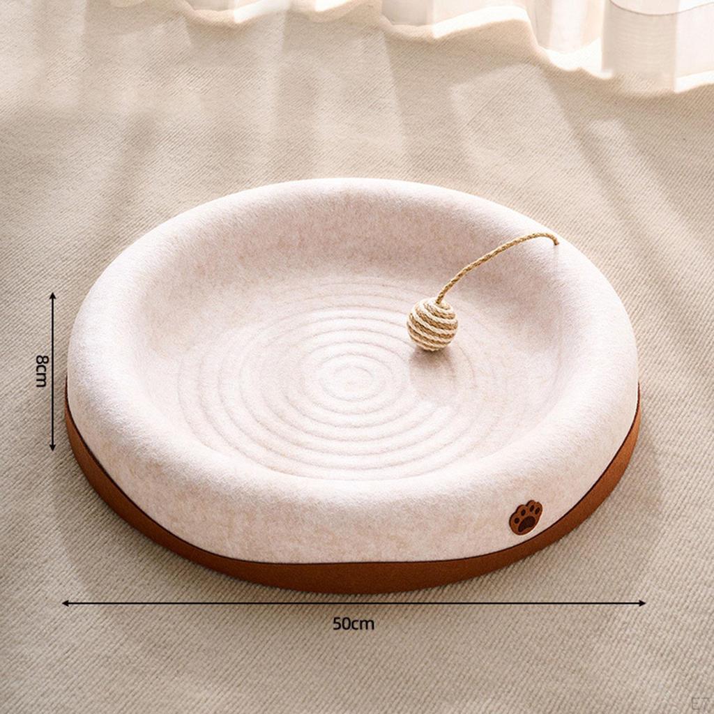 Cat Scratch Pad Lounge Flippable Furniture Protector for Summer, Winter Multipurpose with Jute Ball