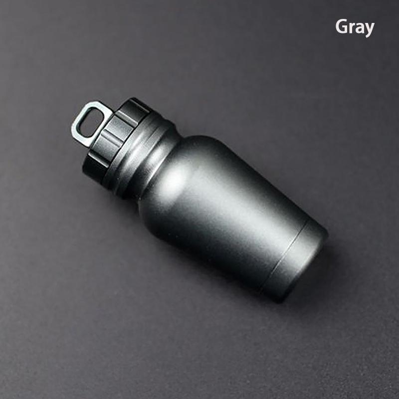Pill Cans Mini Waterproof Stainless Steel Sealing Bottle Outdoor EDC Survival Pill Box Container Casule Pill Bottle Tank Case