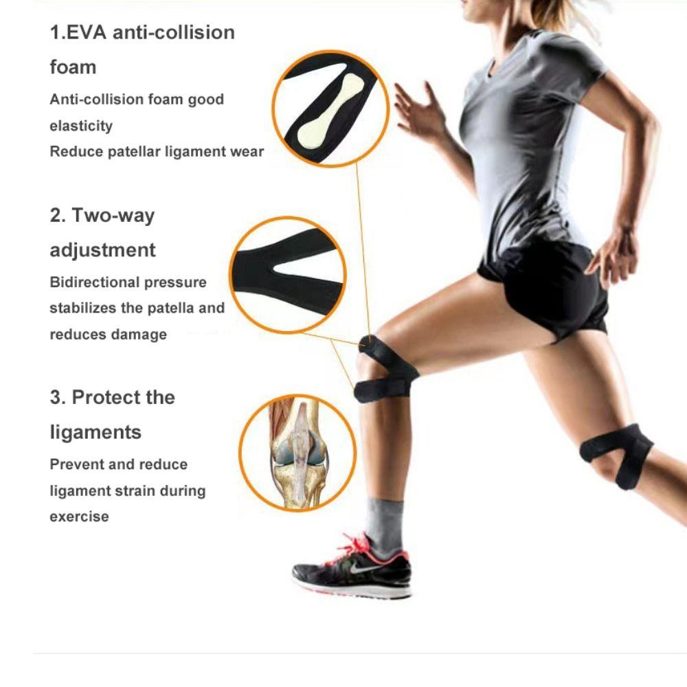 Pressure Fitness Running Knee Brace Sports Knee Guard Suitable For Basketball Strap Knee Pads