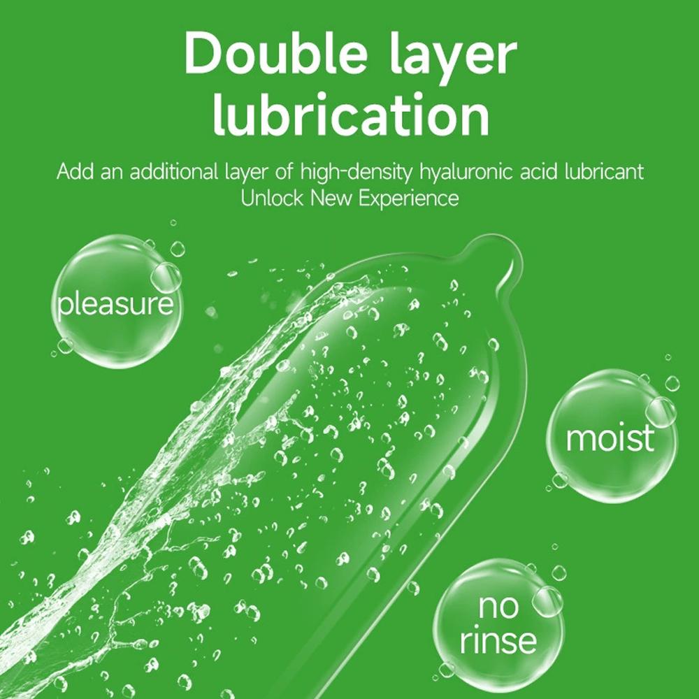 Lubrifiere Lubrifiere Prezervativ Latex Natural Ultra-subțire Prezervativ 52mm lubrifiere Sex Sigur Produs Sexual pentru Bărbați