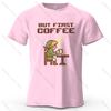 BUT FIRST COFFEE Cozy Printed Men's T-Shirt Oversized Playful Graphic Tees for Women Tops Tees Casual Streetwear