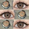 EYESHARE Brown Colored Contact Lens Natural Soft Contact Lenses for Eyes Fashion Decoration 14.2mm Yearly 2pcs=1 Pair