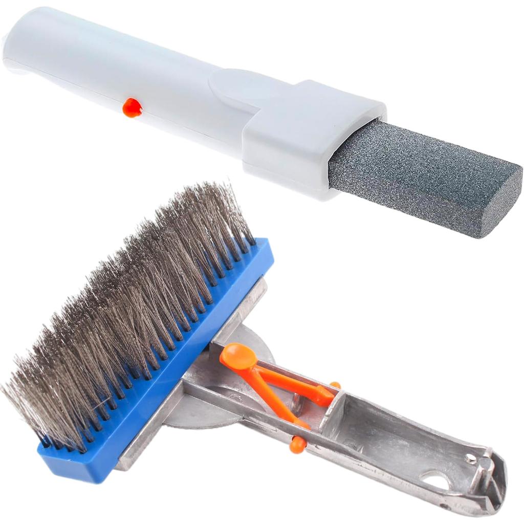 Pool Tile Cleaning Pumice Stone and Brush Set Scrubbing Stones Practical Scrubbing Block Suitable for Pool Maintenance