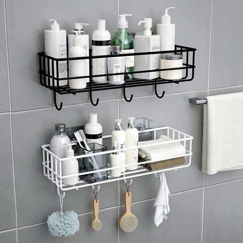 Bathroom Shower Shelf Hanging Black Metal
