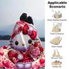 1pc Hello Kitty, Flowers blanket Lightweight Flannel Throw for Sofa Bed Travel Camping Livingroom Office Couch Chair