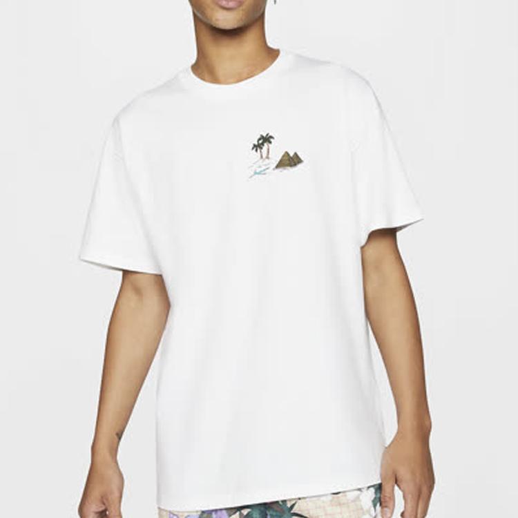 Nike T Shirts Men's Crew Neck Moderate Straight Fit CU0297-100