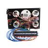 5 Gauge Set Instrument Panel 12V 7 Colors Oil Level Water Temperature Oil Pressure Voltage Display for Marine Boat