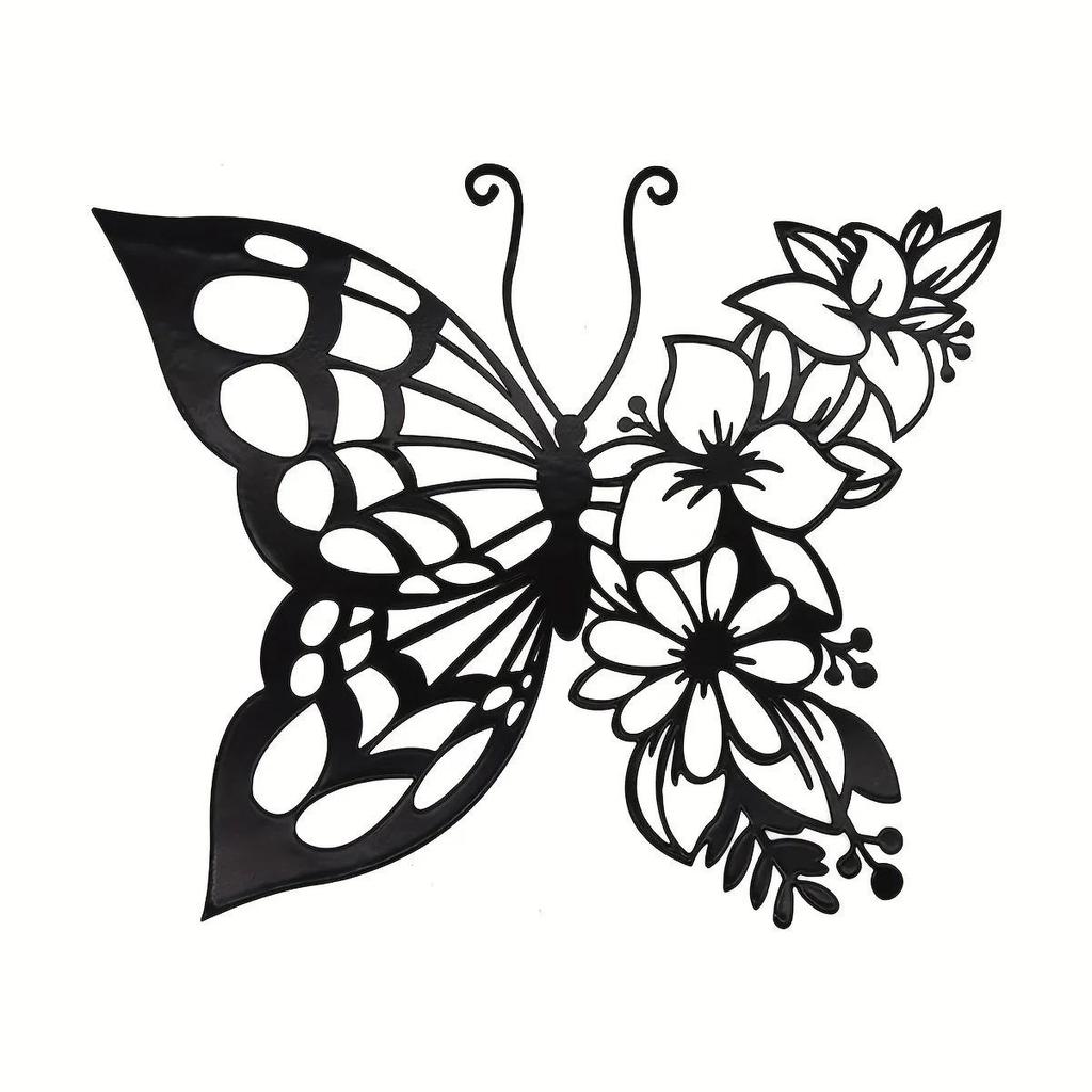Metal Butterfly Silhouette Wall Art