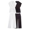BSK&TRAF Women's 2025 Autumn Linen Blend Double-Breasted Vest & Trousers Set