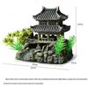 Jiangnan Water Town Fish Tank Landscape: Resin House & Yunhe Tower Aquarium Decor