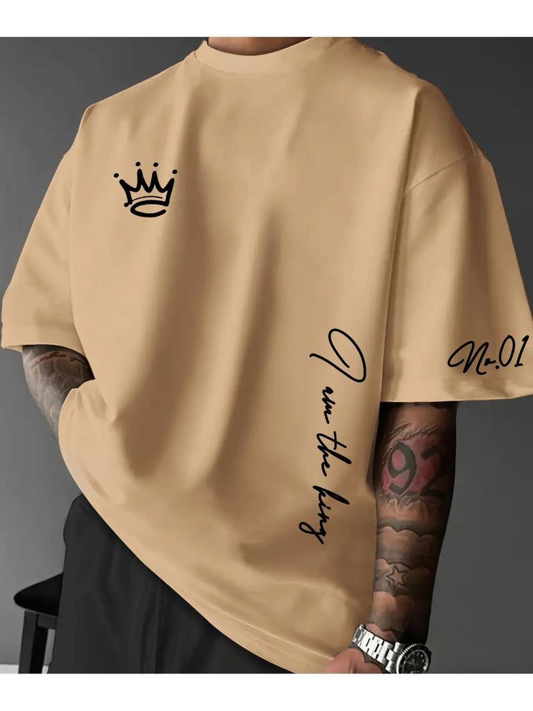 2026 Summer Bestselling Unisexs Pure Cotton Tshirt Casual Fashion Soft and Comfortable Breathable Simple Letter Pattern Print