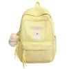 Unisex Canvas Backpack With Dog And Letter Embroidery Design For School And Travel