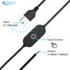 12V-24V 5V USB Touch Dimming Switch Cable 30CM USB 2A To 2 Wire Output Dimmer Controller for Single Channel LED Strip Lights