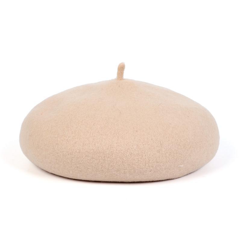 

Женский берет Осень и Зима Шляпа художника Берет Цилиндр Модная шляпа-тыква one size бежевый