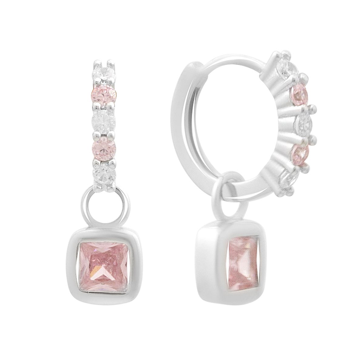 

Silver earrings with cubic zirkonia (60002267) білий