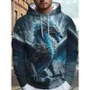 Men's Autumn and Winter 3D Printed Hooded Fashion Versatile Trend Breathable Casual Hoodies & Sweatshirts (men’s)