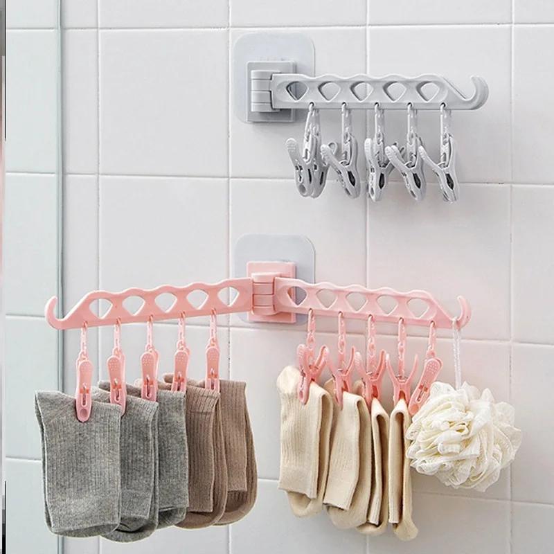 Clothes Rack Multi-clip Socks Clip Drying Rack Hook Clothes Support Household Underwear Baby Baby Multifunctional Storage Clip