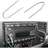 4 Stück Autoradio-Ausbau-Hebelwerkzeug, U-förmig+V-förmig Edelstahl Stereo-Demontage-Hebel-Kit, Universelle CD-DVD-Host-Entriegelungs-Entfernungswerkzeuge für Auto