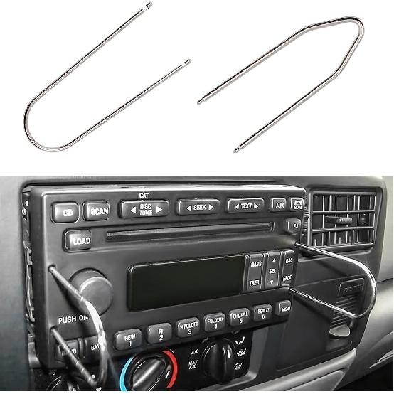 4 Stück Autoradio-Ausbau-Hebelwerkzeug, U-förmig+V-förmig Edelstahl Stereo-Demontage-Hebel-Kit, Universelle CD-DVD-Host-Entriegelungs-Entfernungswerkzeuge für Auto