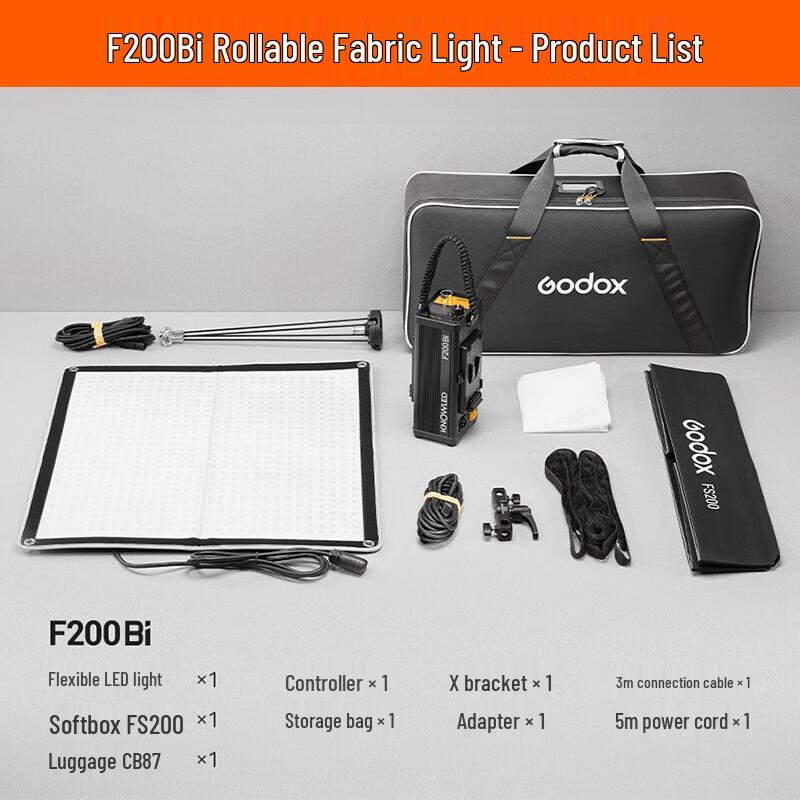 Godox F200BI Flexible Bi-color LED Roll-up Light