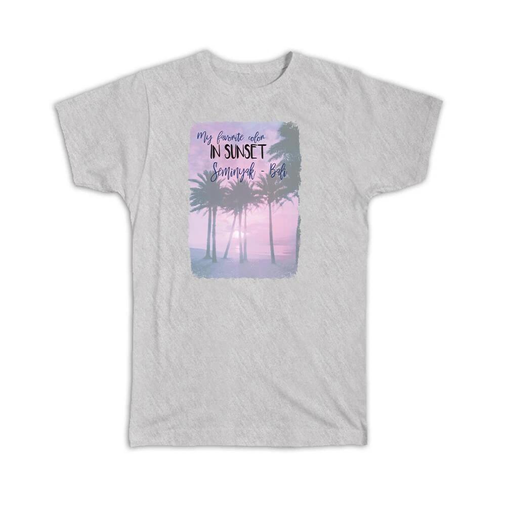 Gift T-Shirt : Seminyak Bali Indonesia Sunset Palm Trees XL