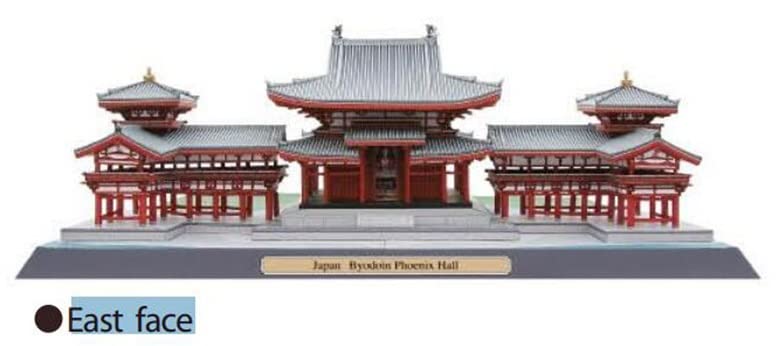 3D Assembly Model Paper Craft World Historical Buildings Temple Phoenix (Byodoin Hall)